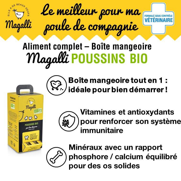 Magalli - Aliment Complet Bio Poussins Mangeoire Intégrée - MAGALLI - Image 3
