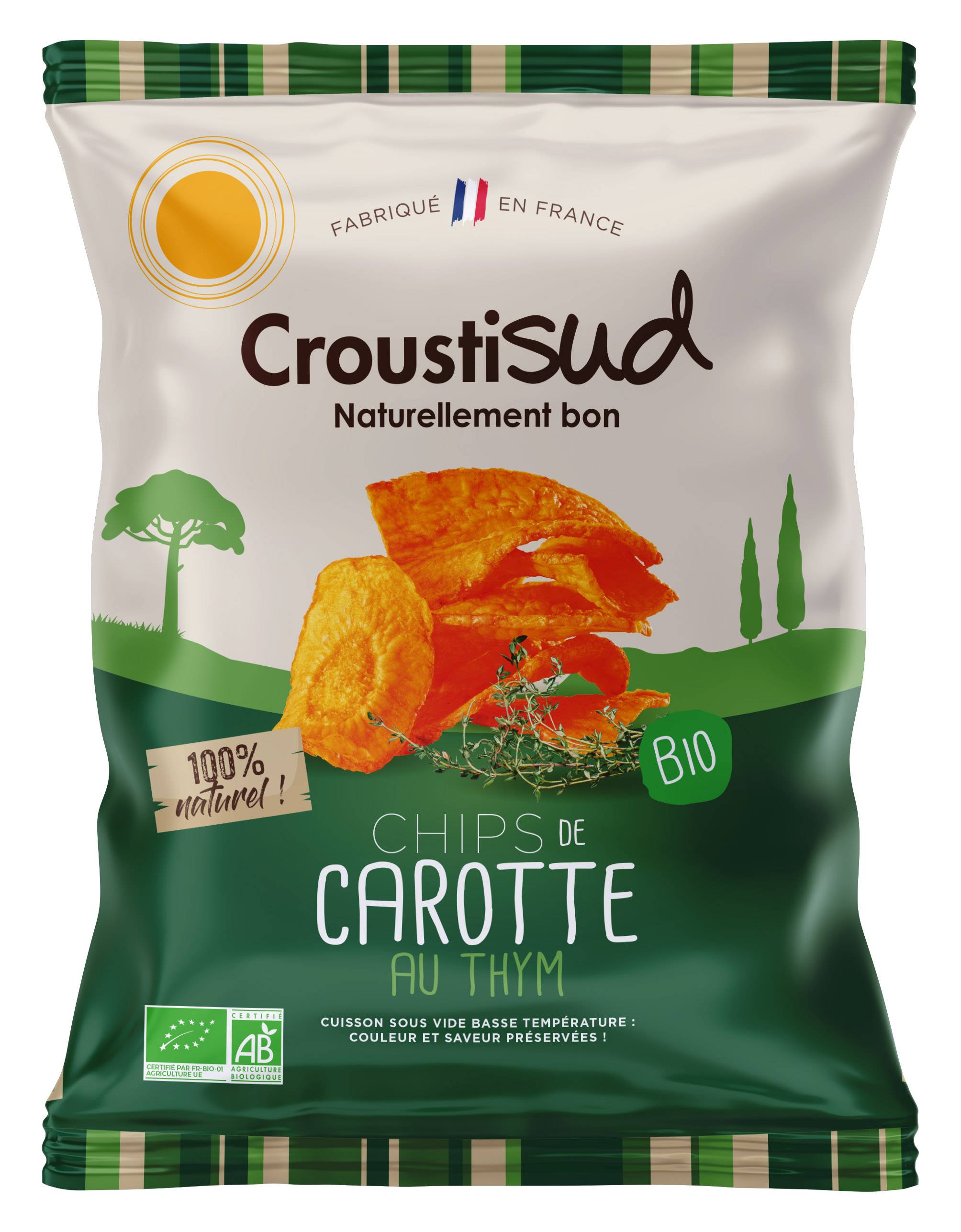 Chips de Carotte au Thym Bio