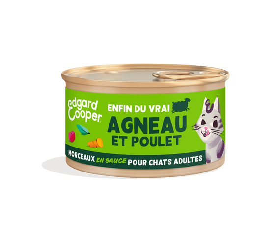 Edgard & Cooper - Morceaux en Sauce Chat Poulet & Agneau - EDGAR & COOPER - Image 1