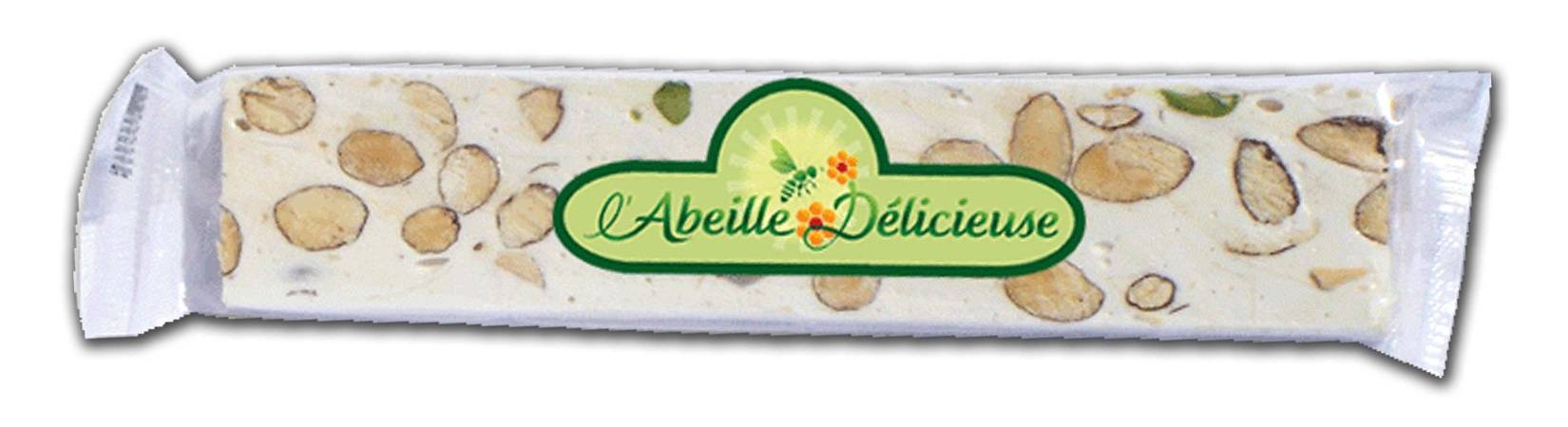 L'Abeille Délicieuse - Nougat amandes miel barre 100 g - L'Abeille Délicieuse - Image 2