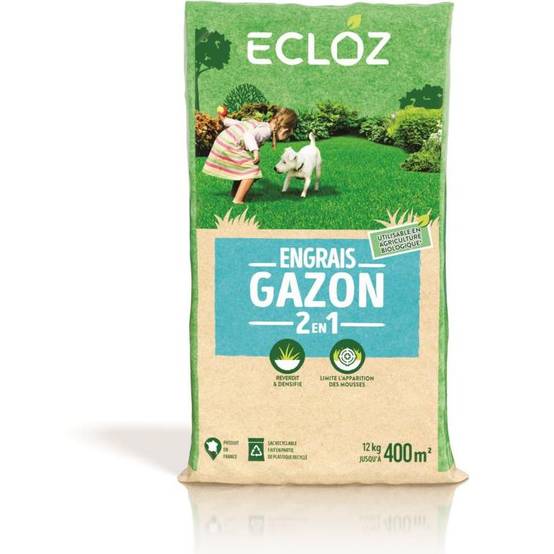 Ecloz - Engrais gazon 2 en 1 qui limite apparition mousse Ecloz 400 m² - Image 3