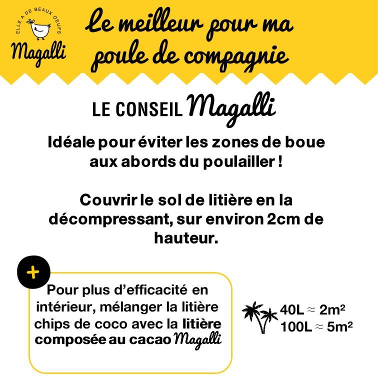 Magalli - Litière couvre-sol pour poulailler aux chips de coco 100% naturelles - MAGALLI - Image 4