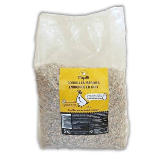 Magalli - Coquilles Marines Calcaires Enrichies En Grit 5 kg - MAGALLI - Image 1