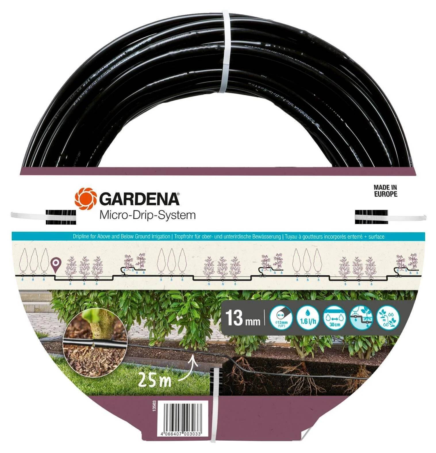 Gardena - Kit extension tuyau goutteurs L. 25 m - Gardena