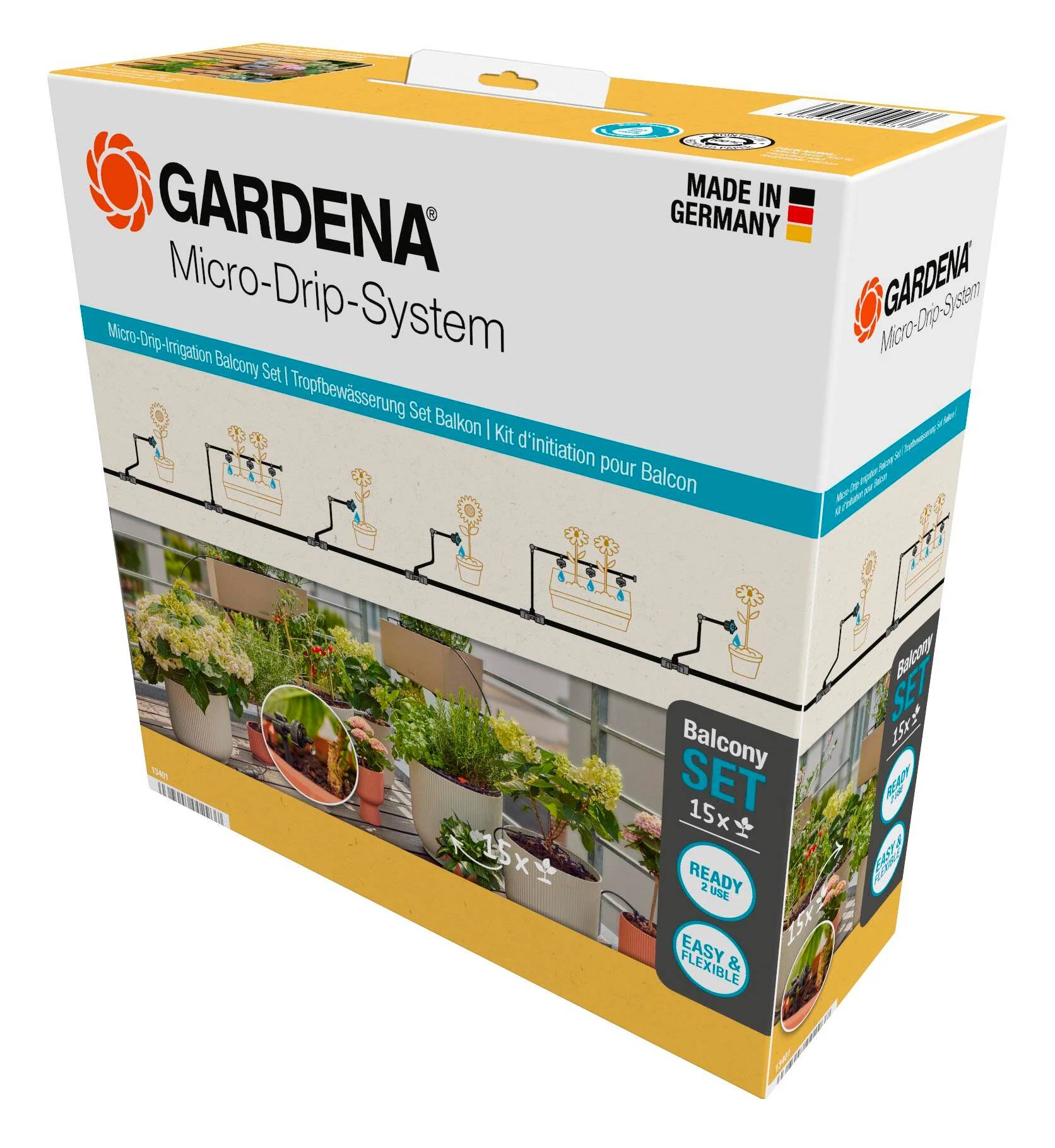 Gardena - Kit d'arrosage goutte-à-goutte balcon 15 plantes - Gardena - Image 3