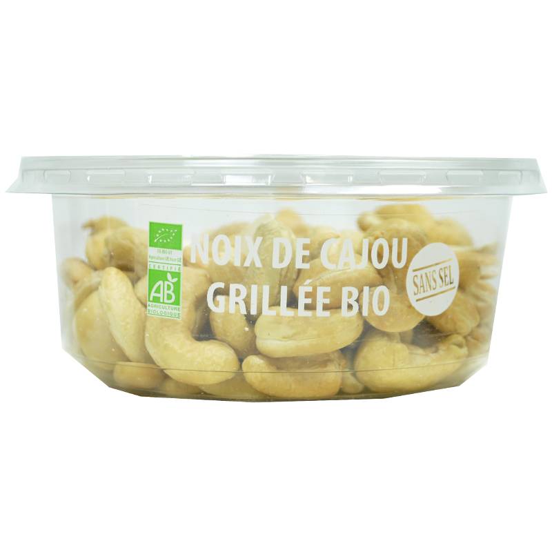 Les Vergers d'Escoute - Barquette Noix de cajou grillée sans sel Bio 120 g