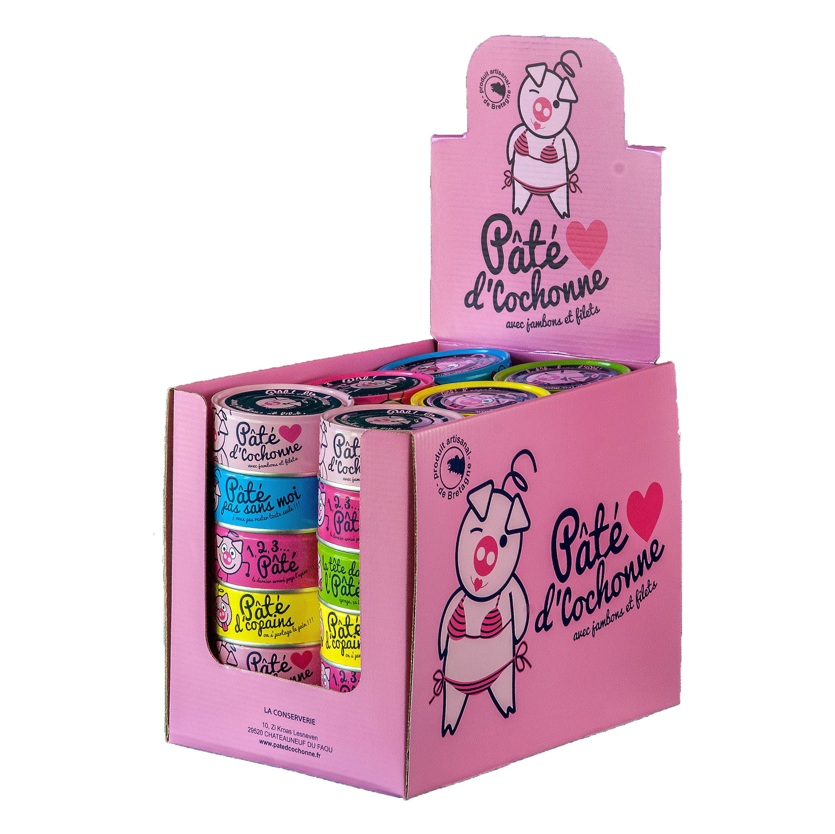 Les Frangines - Pâté d'cochonne l'original filet et jambon 156 g - Pâté D'Cochonne