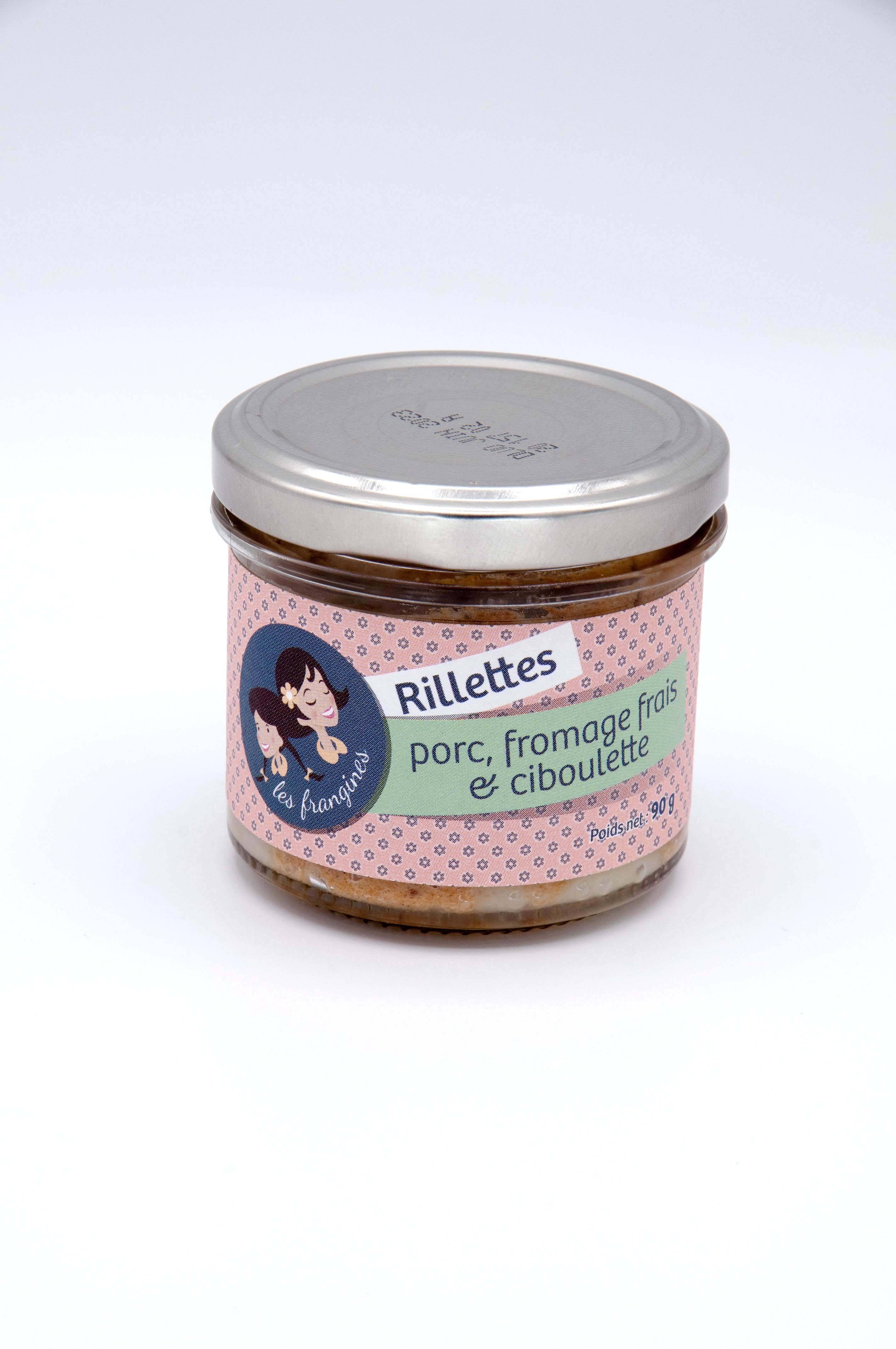 Les Frangines - Rillette de porc fromage frais 90 g - Les Frangines