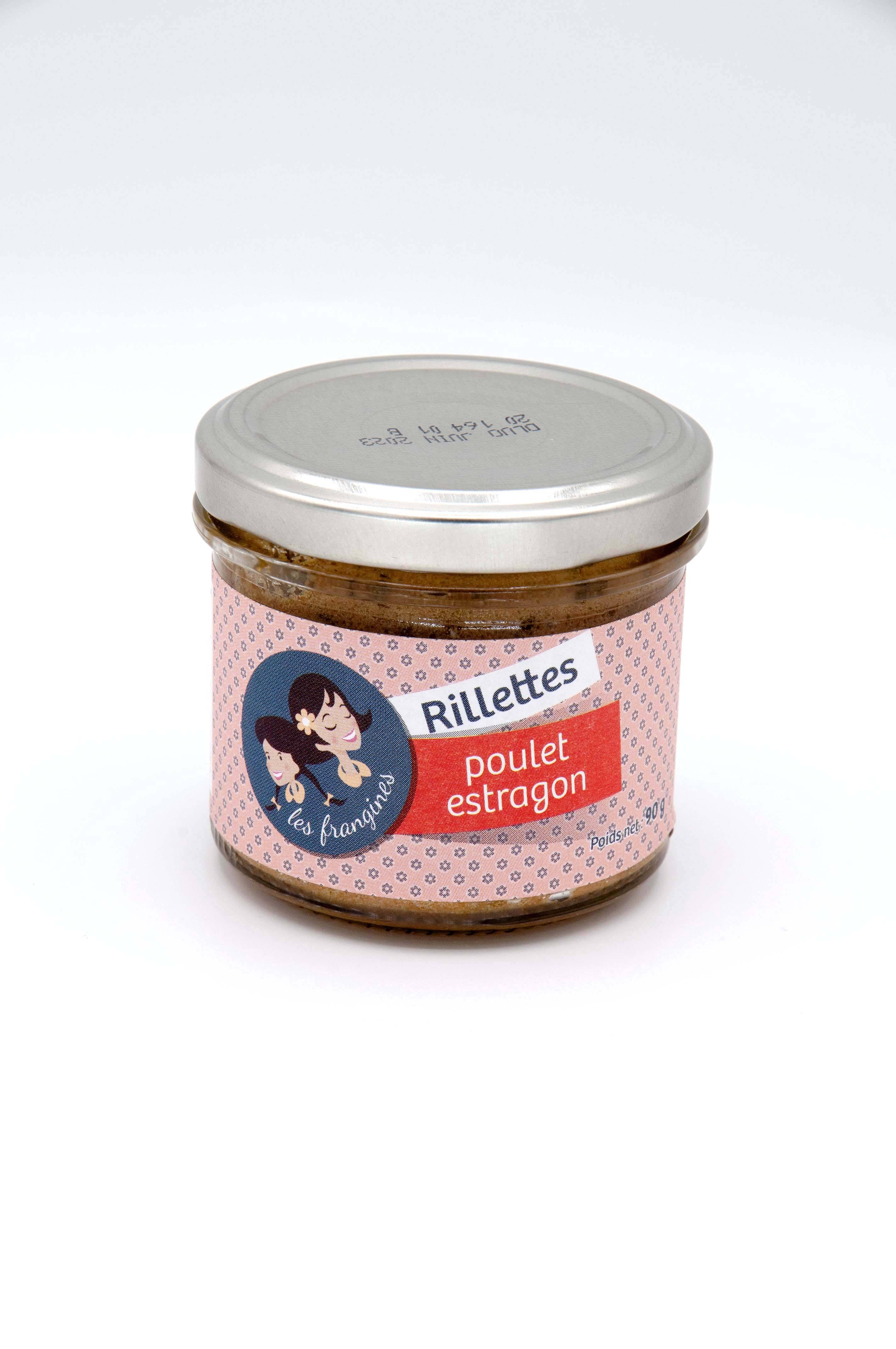 Les Frangines - Rillette de poulet estragon 90 g - Les Frangines