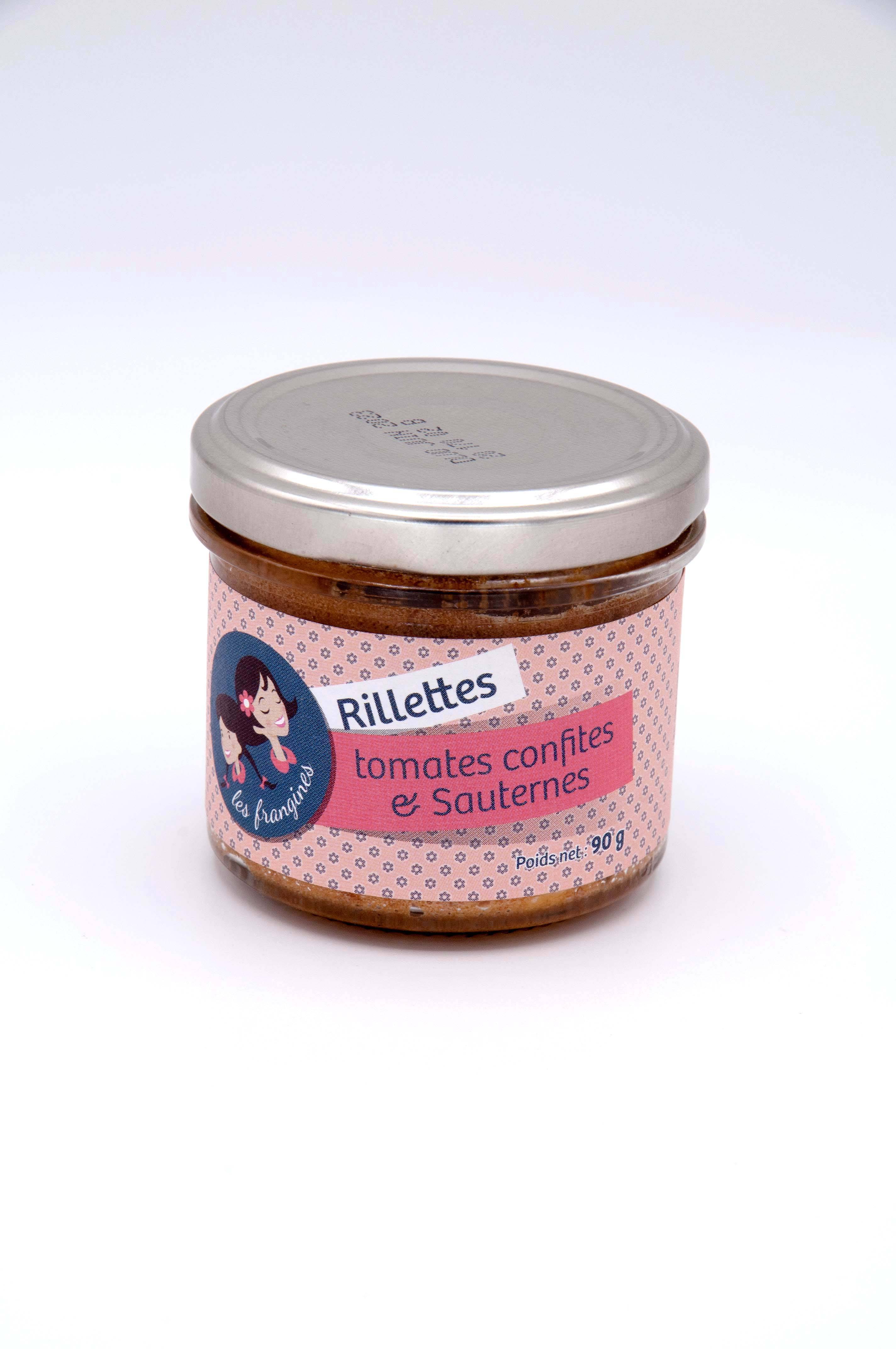 Les Frangines - Rillette de porc tomates confites et Sauternes 90 g - Les Frangines