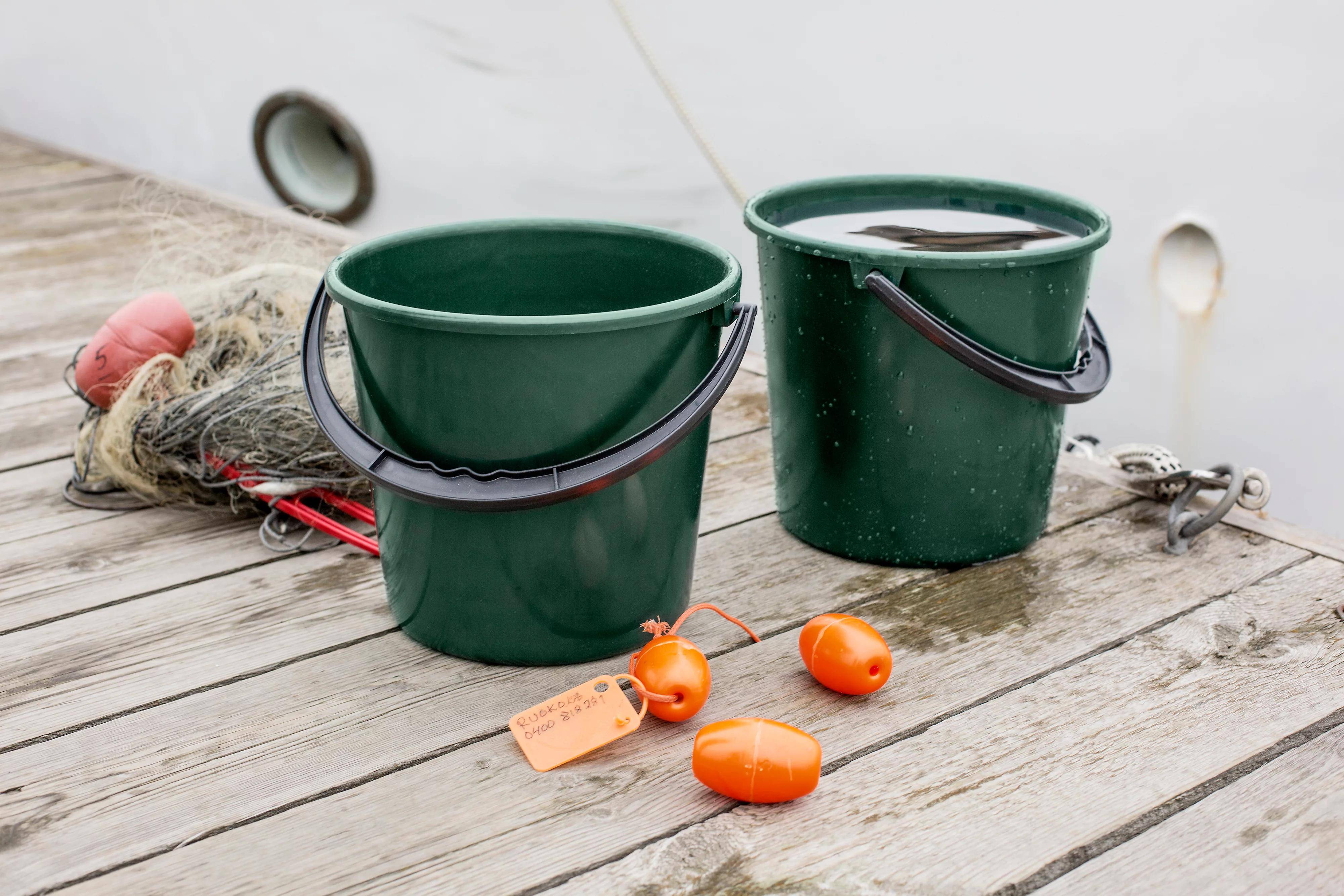 Seau filet de pêche plastique vert L.30 cm l.27 cm H.25 cm - Gastromax - Image 3