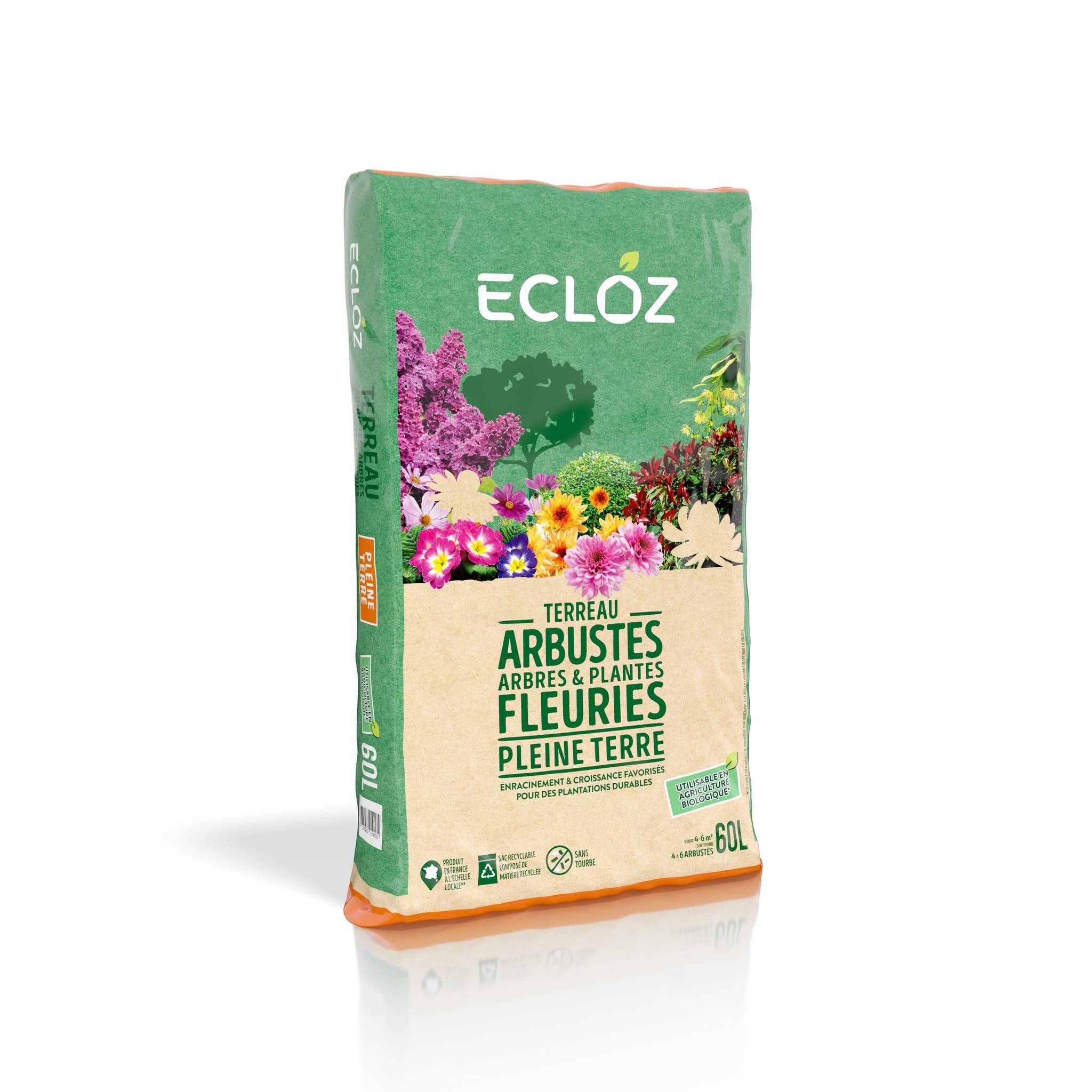 Ecloz - Terreau arbres, arbustes Pleine Terre 60L - ECLOZ - Image 1