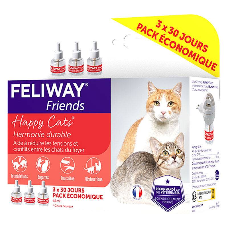 Apaisant Feliway Friends pour chat recharge diffuseur 3x48 ml – FELIWAY - Image 1