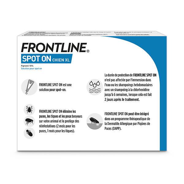 Traitement Anti-Parasites Chien XL 40-60 kg 6 x 4.02 ml – FRONTLINE