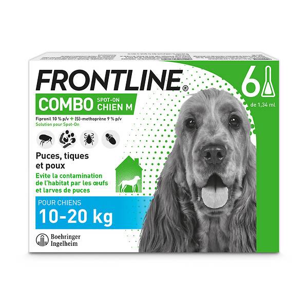 Solution anti-parasites COMBO SPOT ON chien M 10 à 20kg 1,34ml - FRONTLINE - Image 4