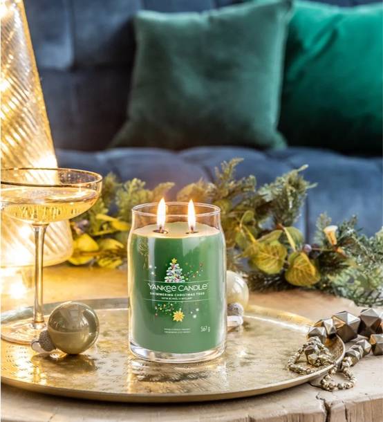 Bougie parfumée Sapin de Noël cire verte H.15.7 cm Ø9.9 cm - Yankee candle - Image 2