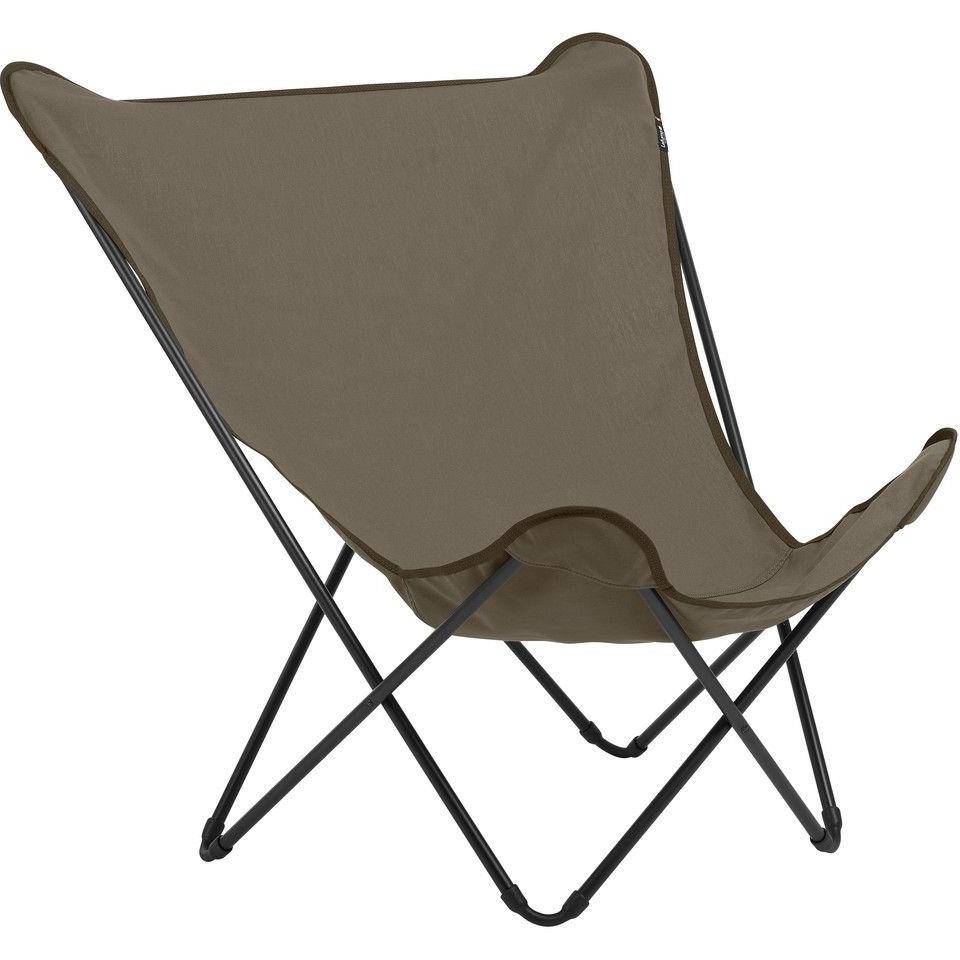 Fauteuil bas pliant acier noir HLE – LAFUMA MOBILIER - Image 1