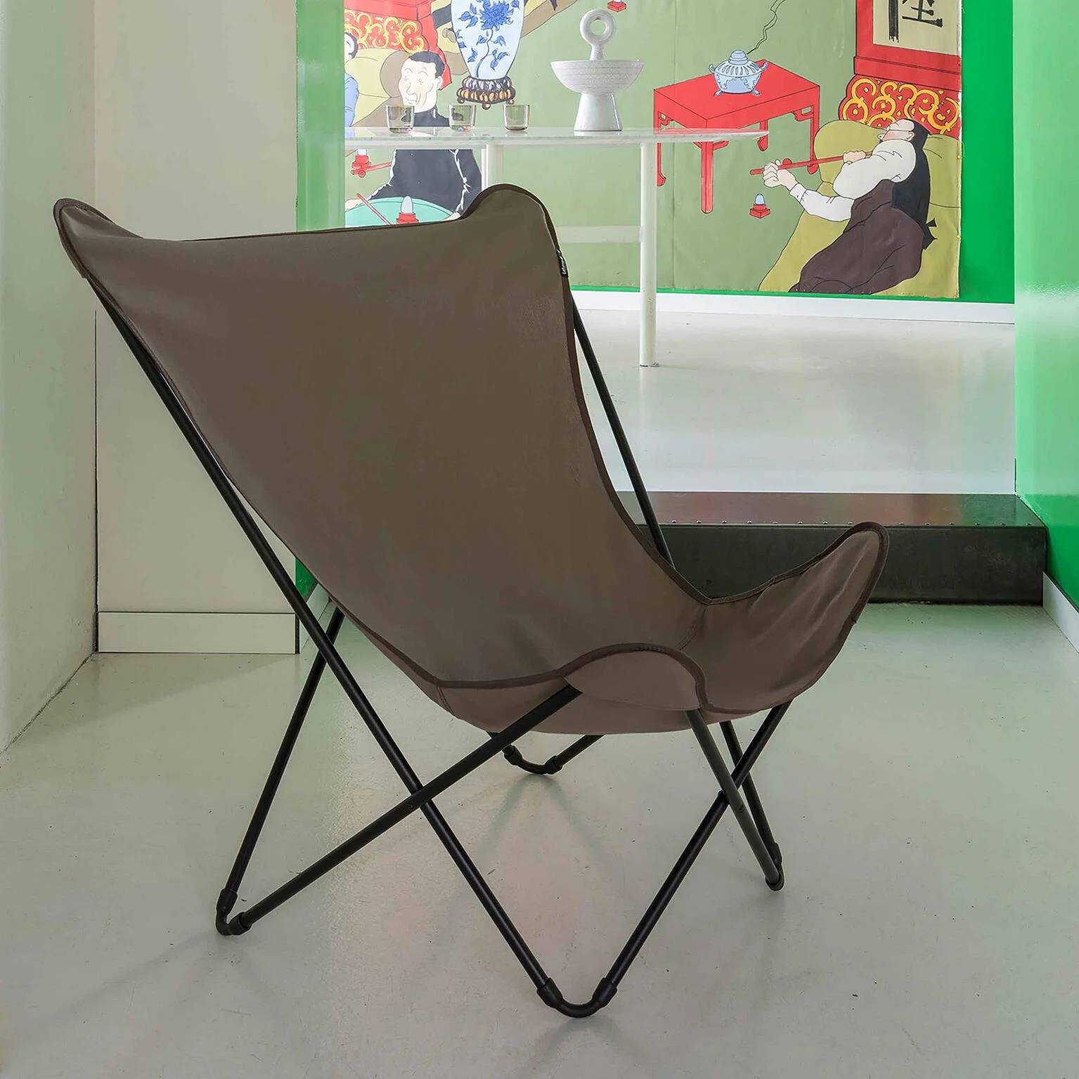 Fauteuil bas pliant acier noir HLE – LAFUMA MOBILIER - Image 4