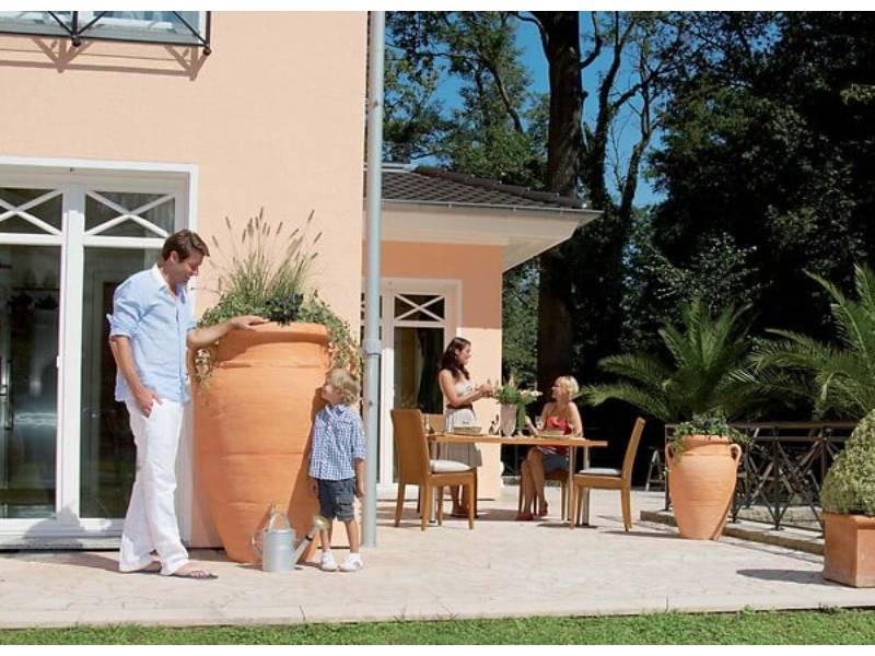 Garantia - Récupérateur d'eau de pluie 250L robinet et collecteur inclus terracotta - GARANTIA - Image 2