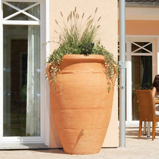 Garantia - Récupérateur d'eau de pluie 250L robinet et collecteur inclus terracotta - GARANTIA - Image 1