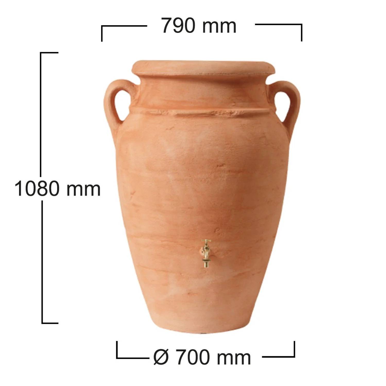 Garantia - Récupérateur d'eau de pluie 250L robinet et collecteur inclus terracotta - GARANTIA - Image 11
