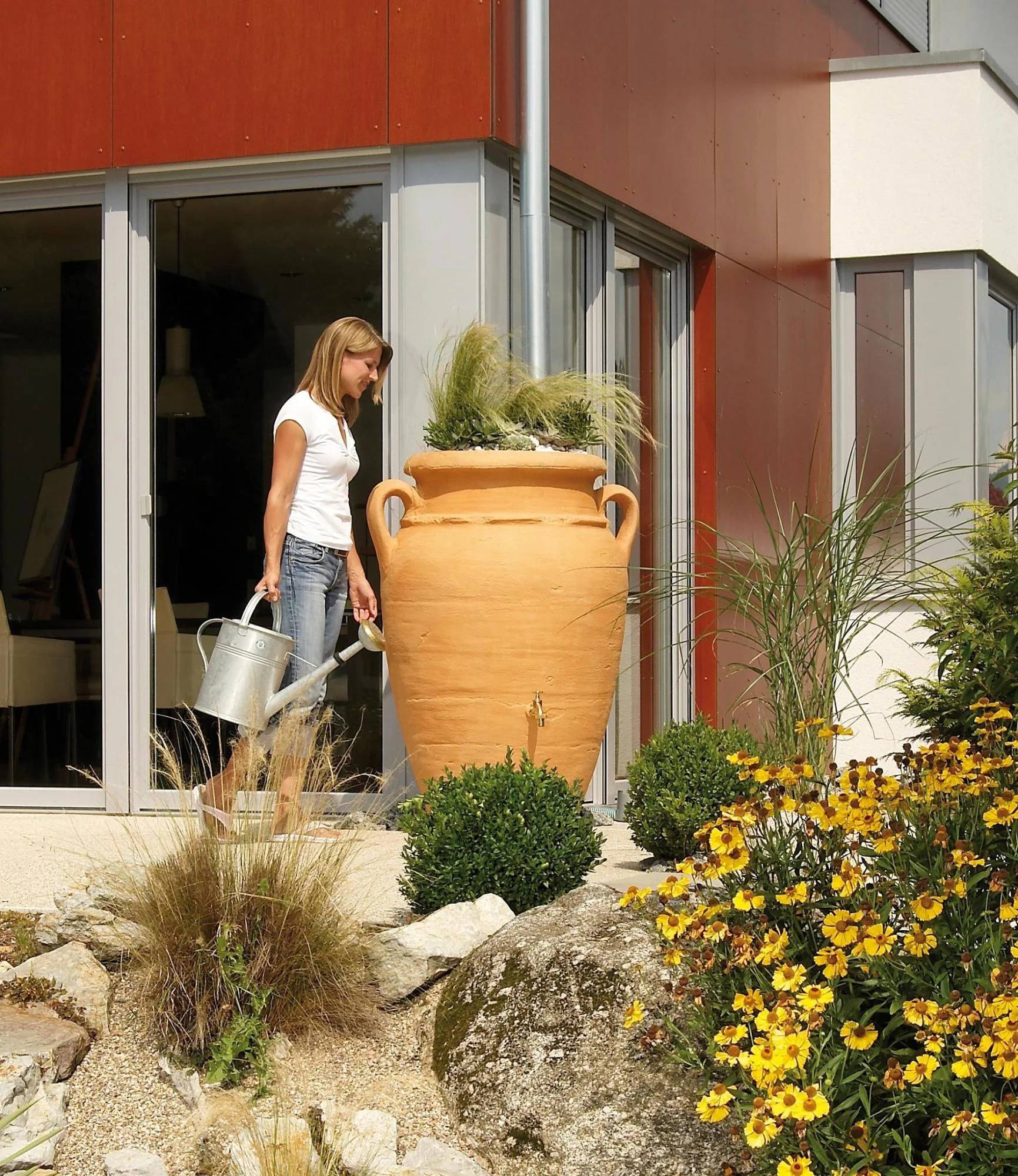 Garantia - Récupérateur d'eau de pluie 250L robinet et collecteur inclus terracotta - GARANTIA - Image 7