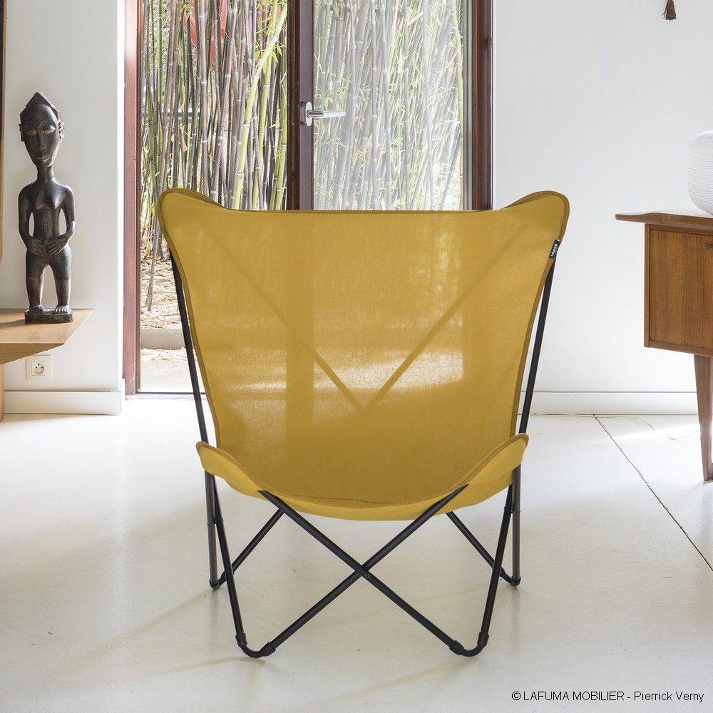 Lafuma-Mobilier - Fauteuil de jardin pliant acier curry Pop Up XL Lafuma Mobilier - Image 1