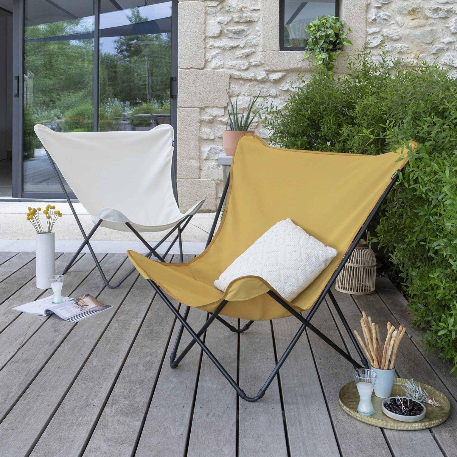 Lafuma-Mobilier - Fauteuil de jardin pliant acier curry Pop Up XL Lafuma Mobilier - Image 4