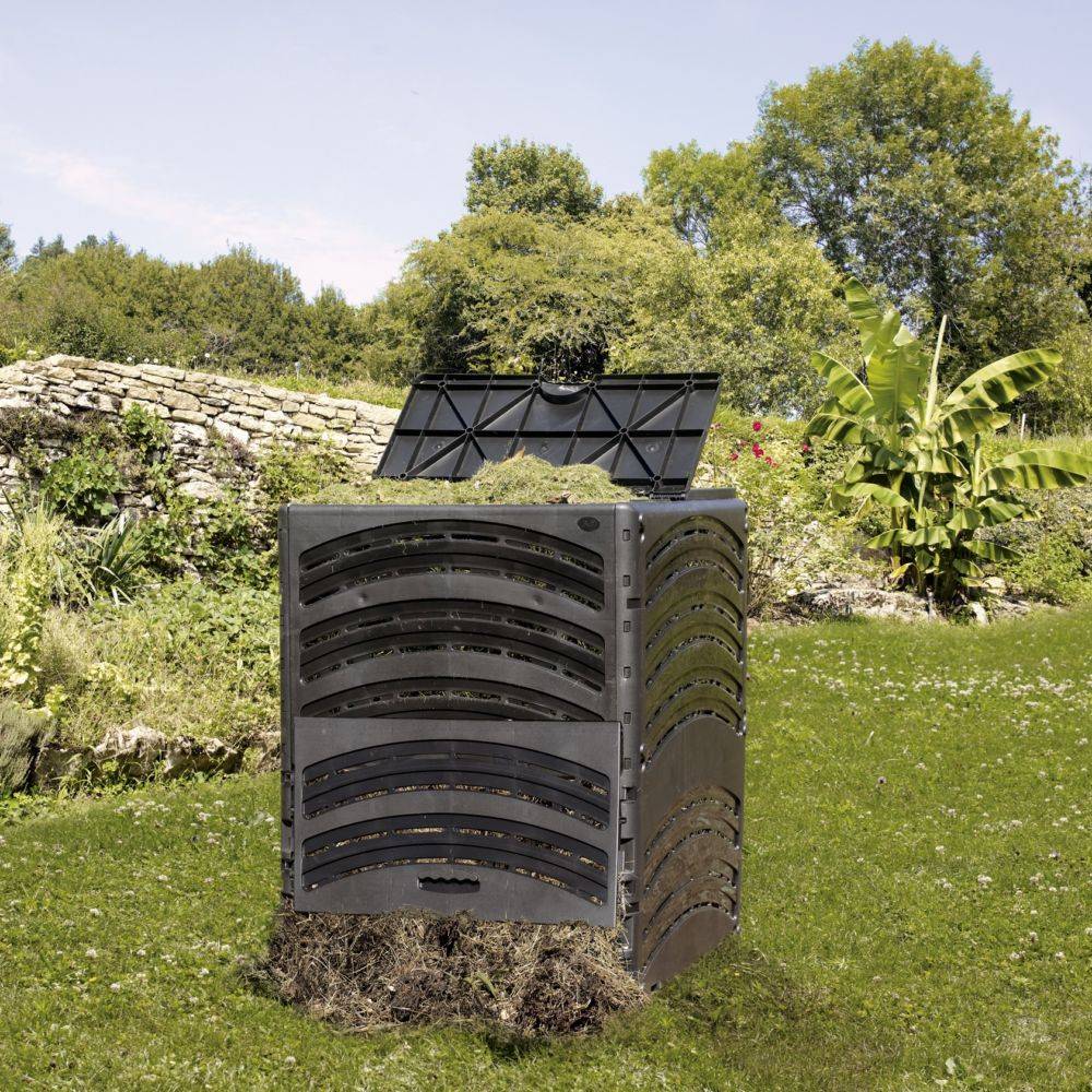 BelliJardin - Composteur jardin PVC noir 650 L 80x80x100 cm - BELLIJARDIN - Image 1