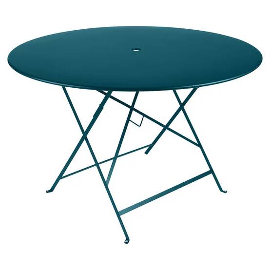 Fermob - Table de jardin ronde pliante acier bleu acapulco 6 personnes Bistro FERMOB - Image 3