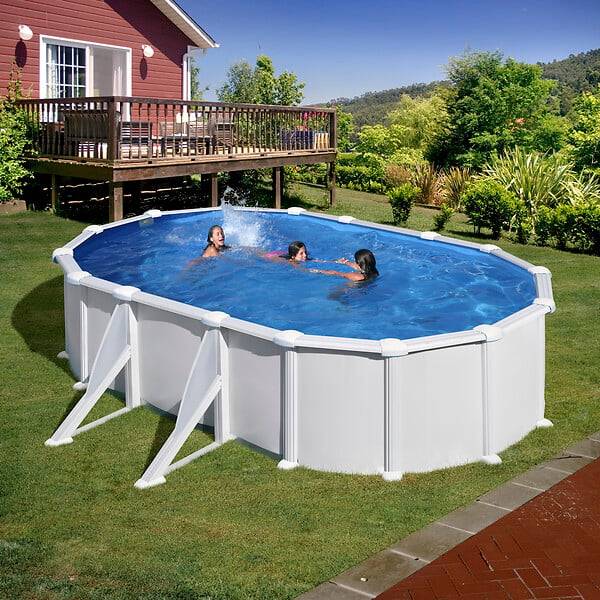Gré - Piscine hors-sol Atlantis Acier Blanc 5,27 x 3,27 H 1,32 m - GRE - Image 13
