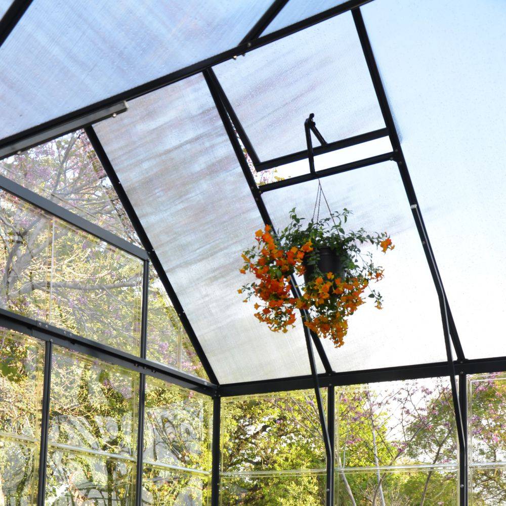 Canopia by Palram - Serre de jardin polycarbonate aluminium gris 11,1 m² Victory Orangery + embase - Canopia by Palram - Image 6