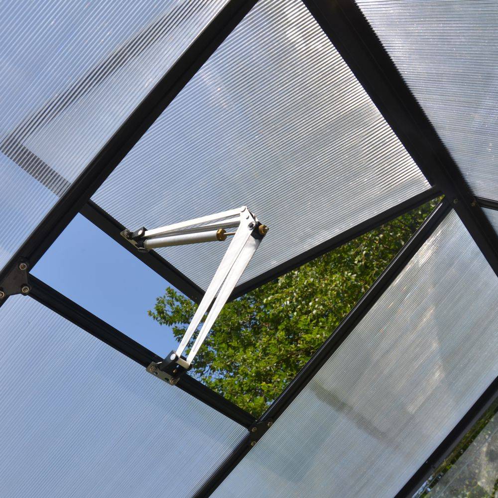 Canopia by Palram - Serre de jardin polycarbonate aluminium gris 11,1 m² Victory Orangery + embase - Canopia by Palram - Image 4