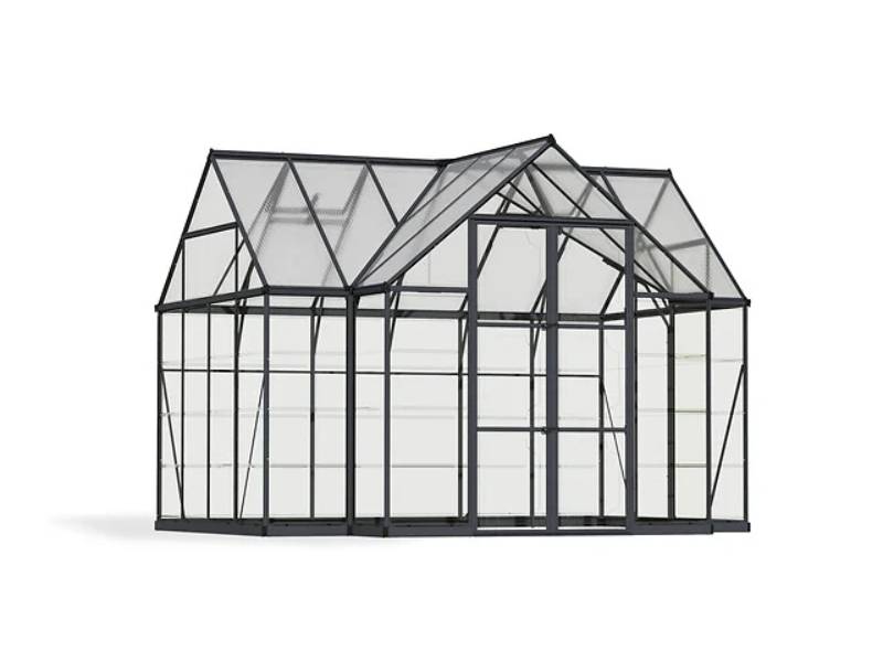 Canopia by Palram - Serre de jardin polycarbonate aluminium gris 11,1 m² Victory Orangery + embase - Canopia by Palram - Image 15