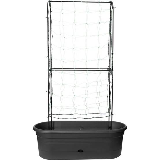 Elho - Jardinière Treillis Polypropylène Noir - ELHO - Image 1