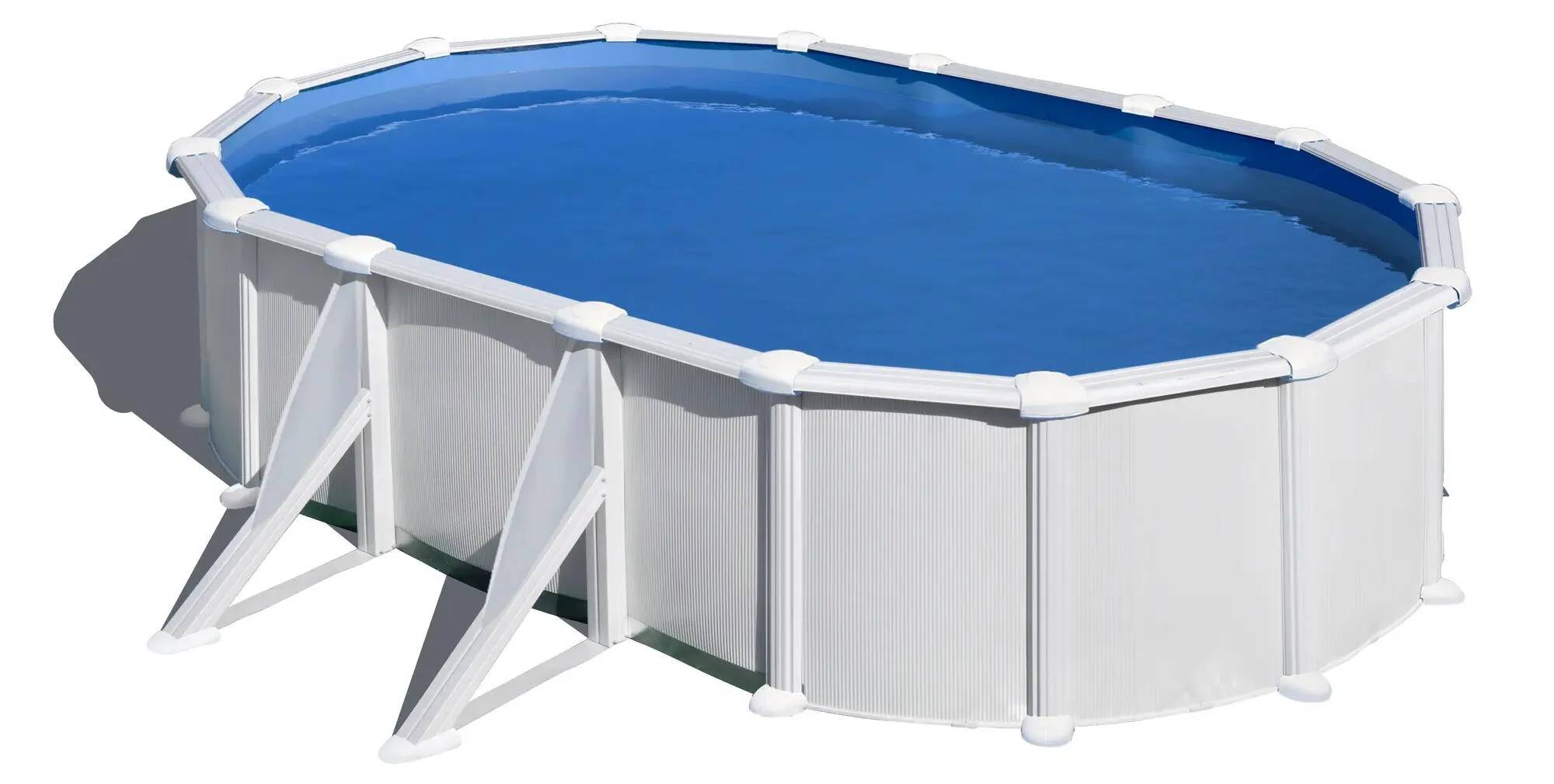 Gré - Piscine acier ovale blanche 6,34 x 3,99 x 1,32 m modèle Atlantis – GRE - Image 11