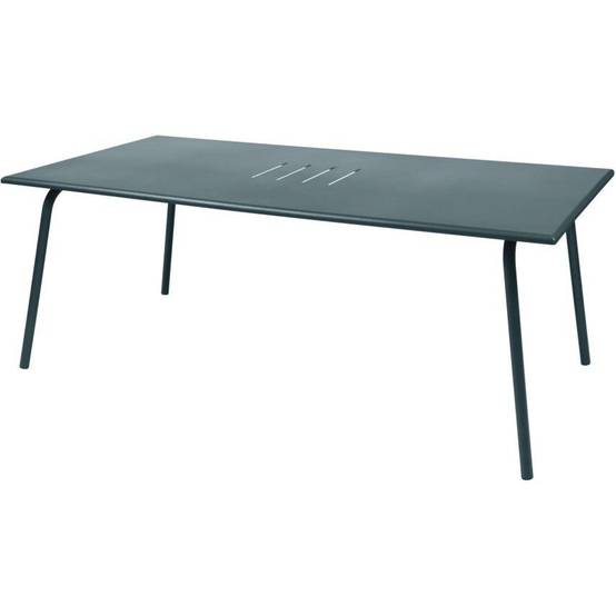 Fermob - Table de jardin rectangulaire acier gris orage 8 personnes Monceau Fermob
