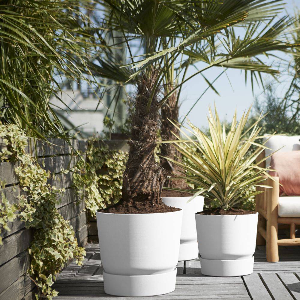 Pot Elho Greenville Ø47 H44 cm blanc - Image 1