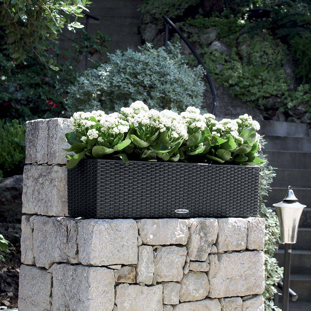 Jardinière Lechuza Balconera Cottage L80 H19 cm granit