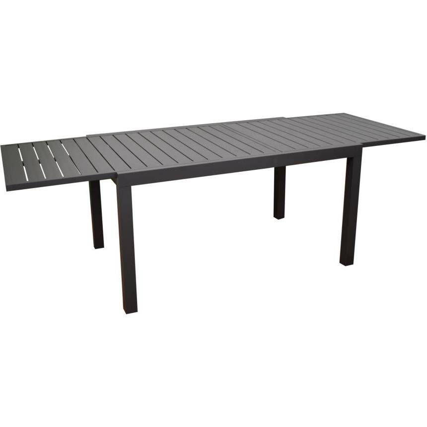 Pro Loisirs - Table de jardin rectangulaire extensible alu graphite 10 personnes Alice Proloisirs - Image 1