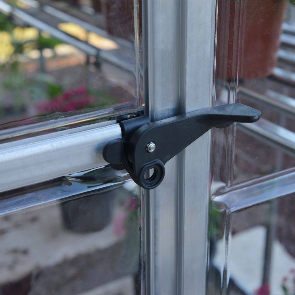Canopia by Palram - Serre de jardin adossée polycarbonate aluminium brut 3 m² Lean to avec embase - Canopia by Palram - Image 2