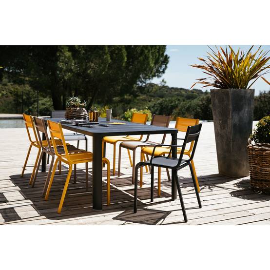 Fermob - Table de jardin rectangulaire alu carbone 8 personnes Oleron Fermob - Image 8