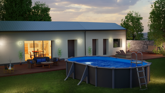 Gré - Piscine hors-sol acier gris anthracite - GRE - Image 15