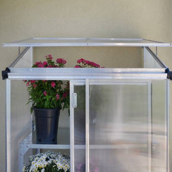 Canopia by Palram - Serre balcon adossée polycarbonate alu - 0,80 m² - Palram Canopia - Image 2
