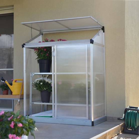 Canopia by Palram - Serre balcon adossée polycarbonate alu - 0,80 m² - Palram Canopia - Image 1