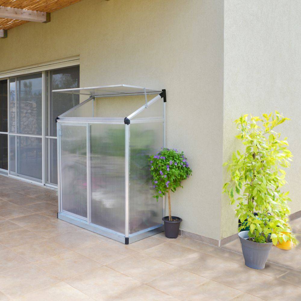 Canopia by Palram - Serre balcon adossée polycarbonate alu - 0,80 m² - Palram Canopia - Image 5