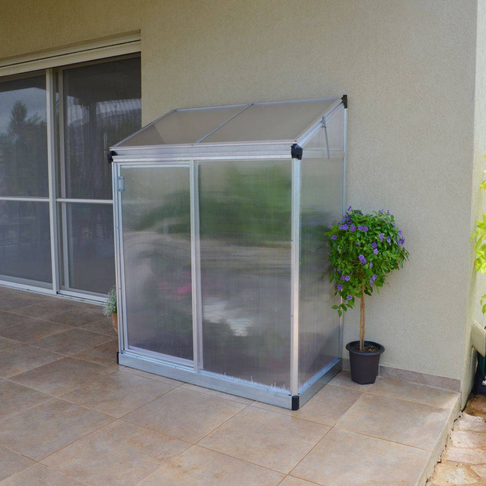 Canopia by Palram - Serre balcon adossée polycarbonate alu - 0,80 m² - Palram Canopia - Image 6