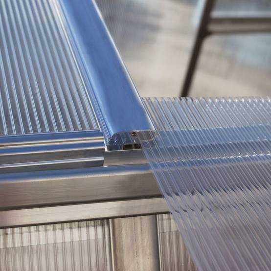 Canopia by Palram - Serre de jardin polycarbonate aluminium brut 5,7 m² Mythos avec embase - Canopia by Palram - Image 7