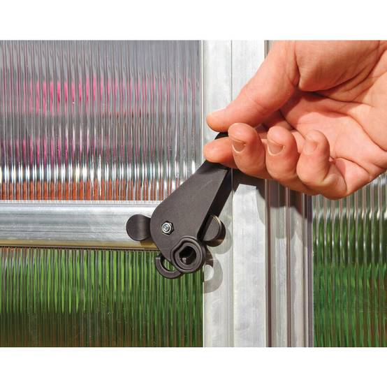 Canopia by Palram - Serre de jardin polycarbonate aluminium brut 5,7 m² Mythos avec embase - Canopia by Palram - Image 13