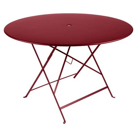Fermob - Table de jardin ronde pliante acier piment 6 personnes Bistro FERMOB - Image 2